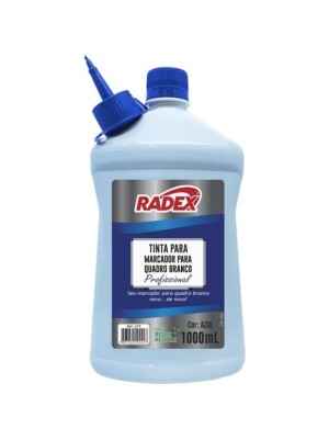 TINTA REABASTECEDORA PARA QUADRO BRANCO AZUL - 1000ML - RADEX