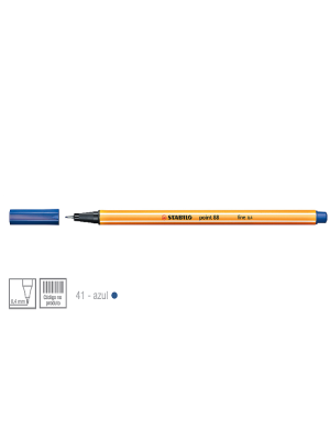 CANETA POINT 88 AZUL ESCURO - STABILO