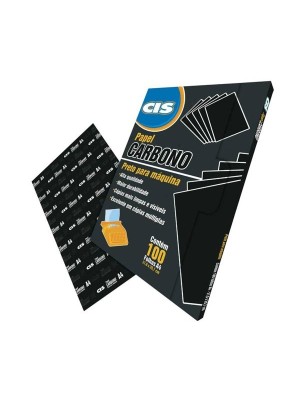 PAPEL CARBONO A4 PRETO - 100FLS - CIS