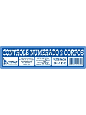 CONTROLE NUMERADO - 100FLS - TAMOIO