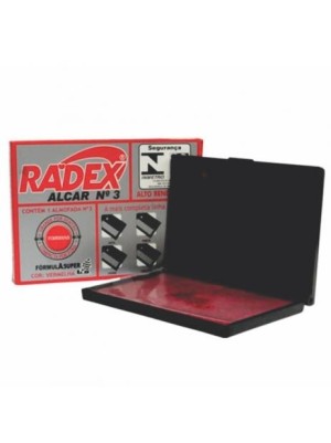 ALMOFADA PARA CARIMBO N.3 VERMELHA - RADEX