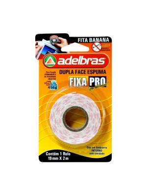 FITA DUPLA FACE ESPUMA FIXA PRO - ADELBRAS
